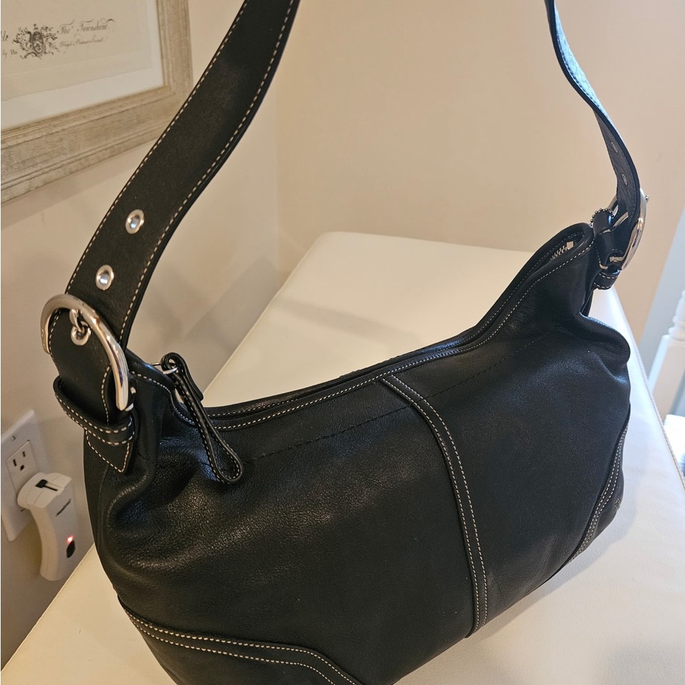 Black Leather Shoulder Bag